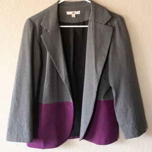 Gray and purple Blazer